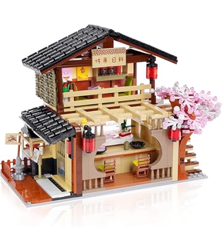 Amazon.com: Reobrix Japanese Ramen Shop Building Blocks 66501, 2